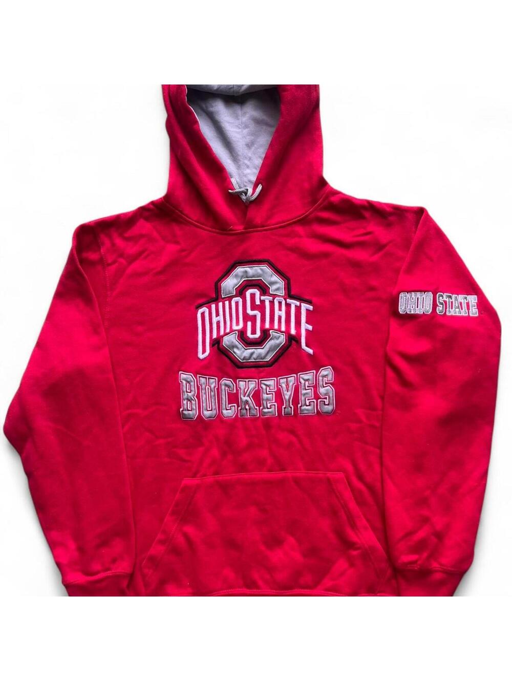 Embroidered OSU Ohio State Buckeyes Big Logo Hoodie Size L